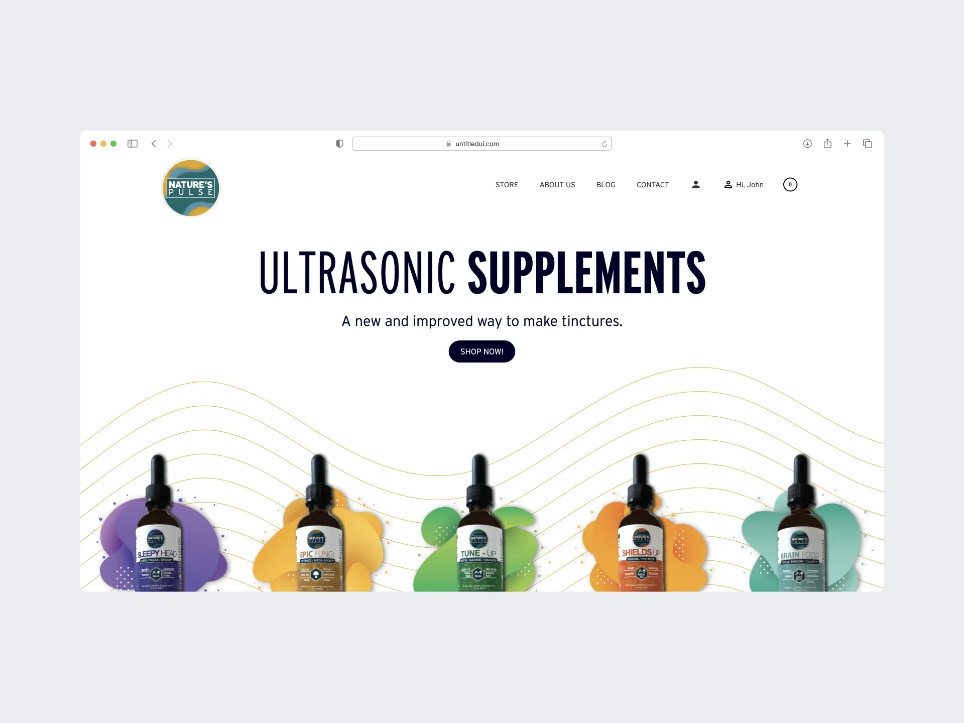 Natures Pulse ecommerce website